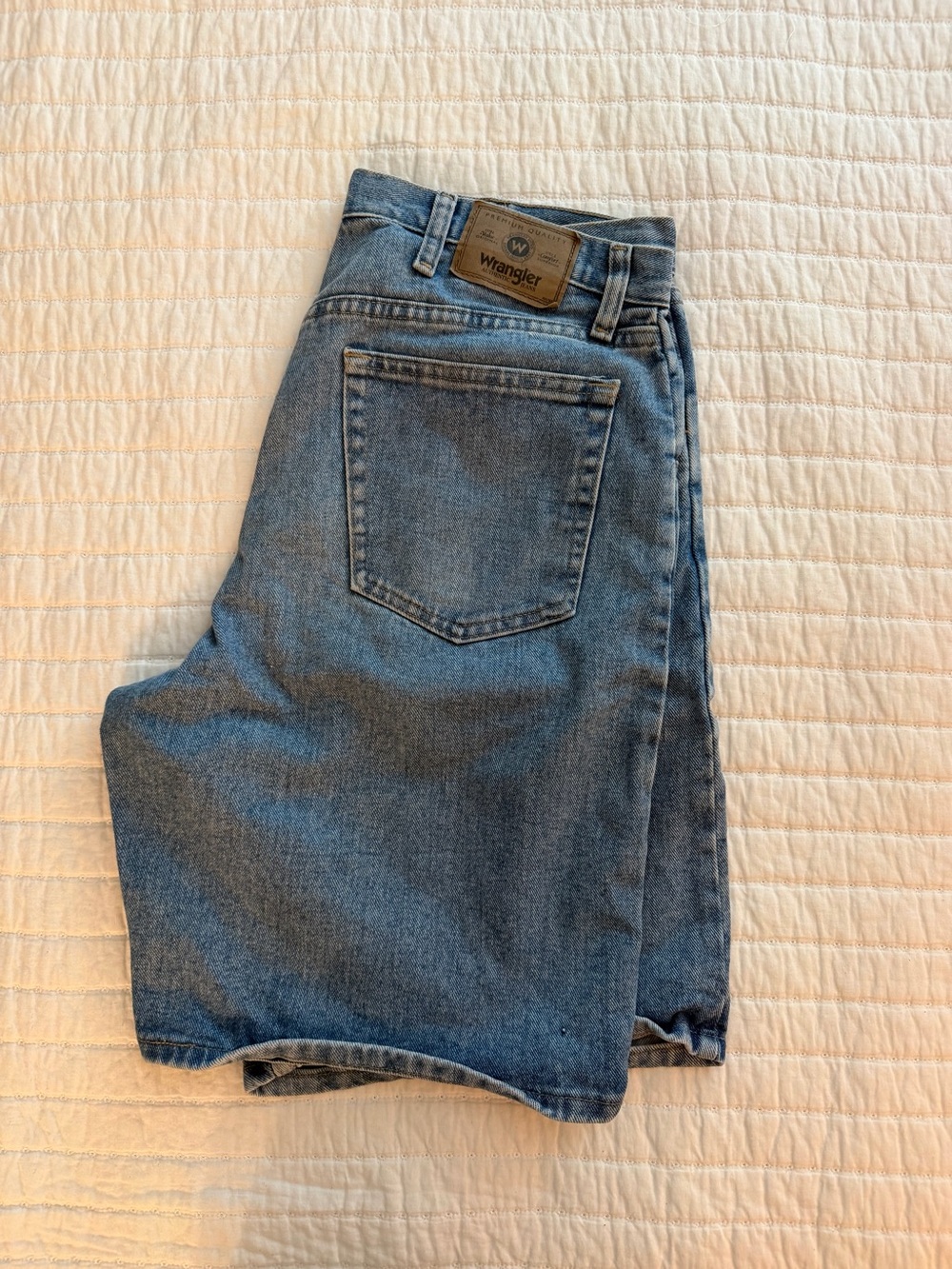 Wrangler Light Blue Relaxed Fit Denim Shorts